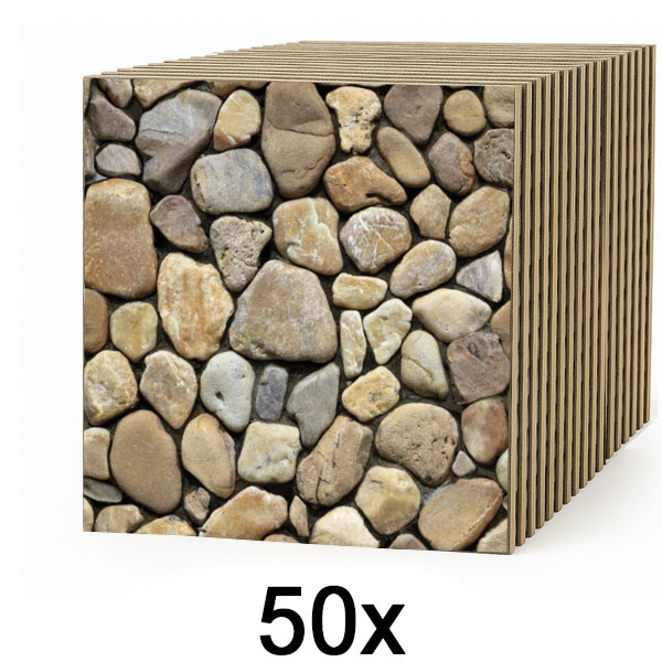 5x 3D tapety s imitací kamene (10 ks) | STONEBLOCKS