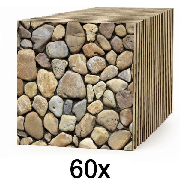 6x 3D tapety s imitací kamene (10 ks) | STONEBLOCKS