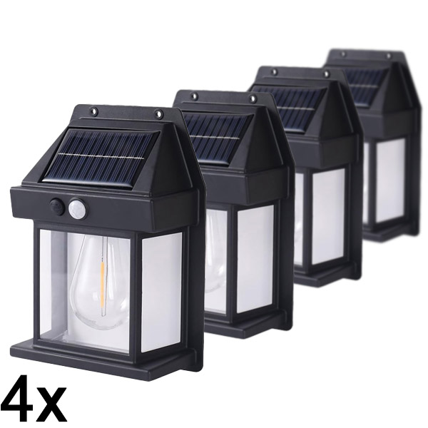 4x Venkovní solární světlo se senzorem | FLUXLAMP