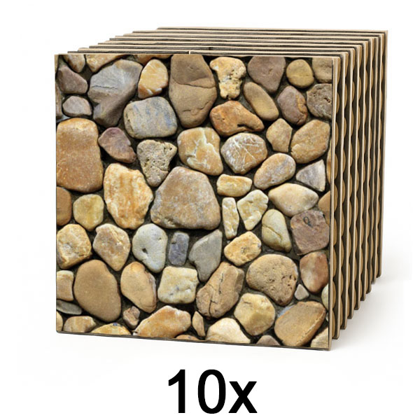 1x 3D tapety s imitací kamene (10 ks) | STONEBLOCKS