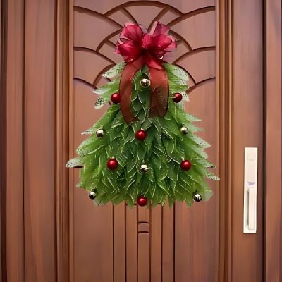 Ručně vyráběná vánoční girlanda ve tvaru stromku | TREEWREATH